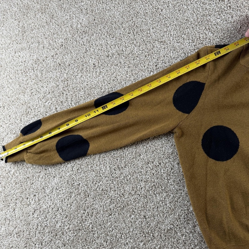 Who What Wear Womens Small Brown Polka Dot Cotton Sweater Skirt Knit Set - Picture 8 of 16